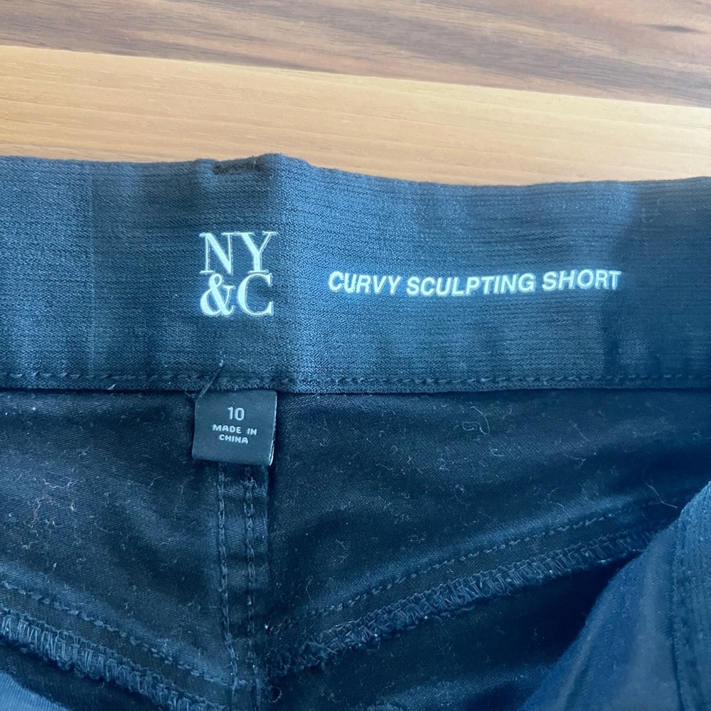 New York & Company Black Curvy Sculpting Shorts